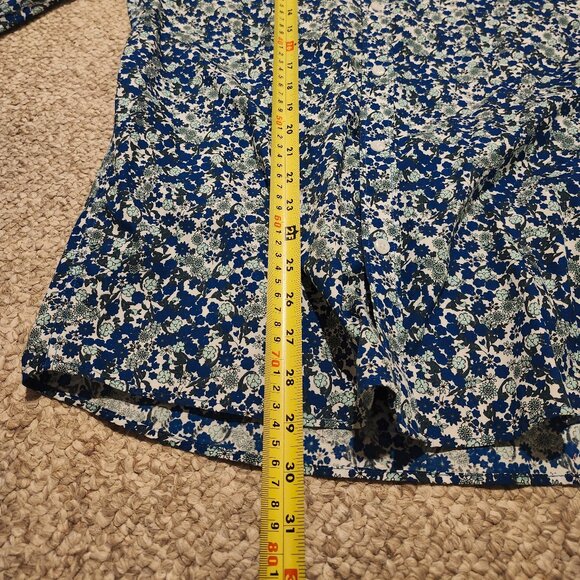 RW&CO Blue Floral Button Front Shirt - Picture 6 of 7